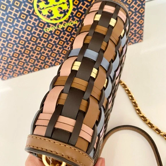 🚫SOLD🚫🏅NEW🏅🌈Tory Burch Britten Woven chain wallet bag/crossbody bag - Picture 7 of 10
